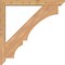 Ekena Millwork Balboa Slat Smooth Bracket w/ Offset Brace, Western Red Cedar, 5 1/2"W x 44"D x 44"H BKT0604X44X44BOA06SWR - alternate 4